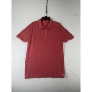 Departwest Polo Shirt Mens XL Red 100% Cotton Knit Short Sleeve Casual Solid